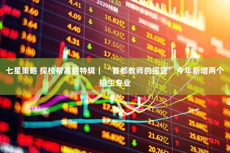 七星策略 探校帮高招特辑｜ “首都教师的摇篮” 今年新增两个招生专业