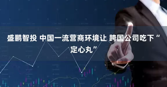 盛鹏智投 中国一流营商环境让 跨国公司吃下“定心丸”