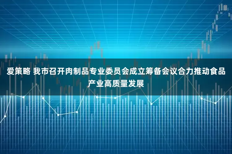 爱策略 我市召开肉制品专业委员会成立筹备会议合力推动食品产业高质量发展